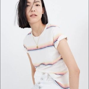 NWT Madewell Northside tee, Summerville Stripe XS